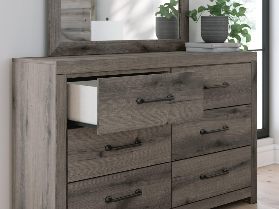 Graystorm Twin Panel Storage Bed, Dresser, Mirror, Chest and Nightstand