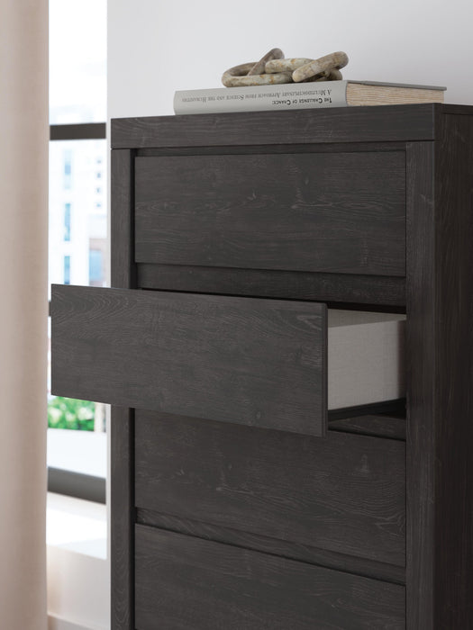 Fraluna Queen Panel Bed, Dresser, Mirror, Chest and Nightstand