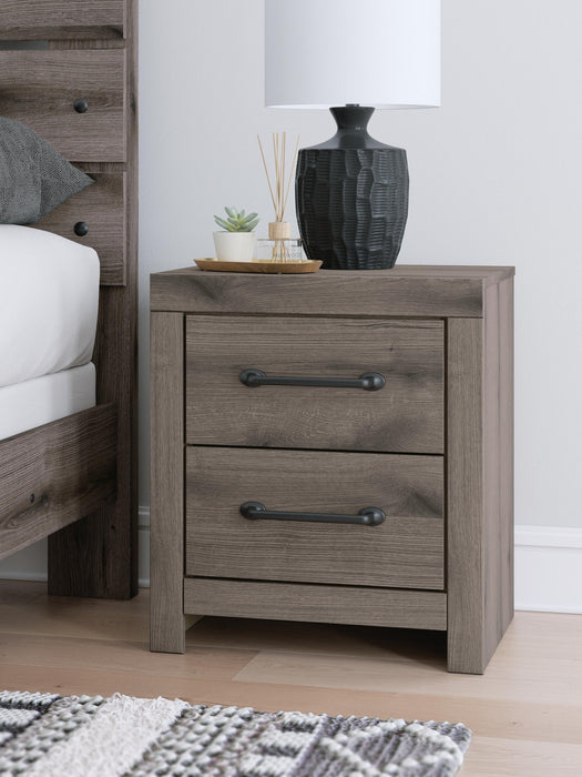 Graystorm Full Panel Storage Bed, Dresser, Mirror and Nightstand