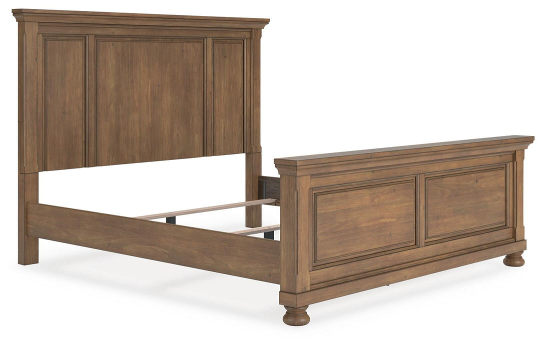 Feddinger King Panel Bed with Mirrored Dresser, Chest and Nightstand