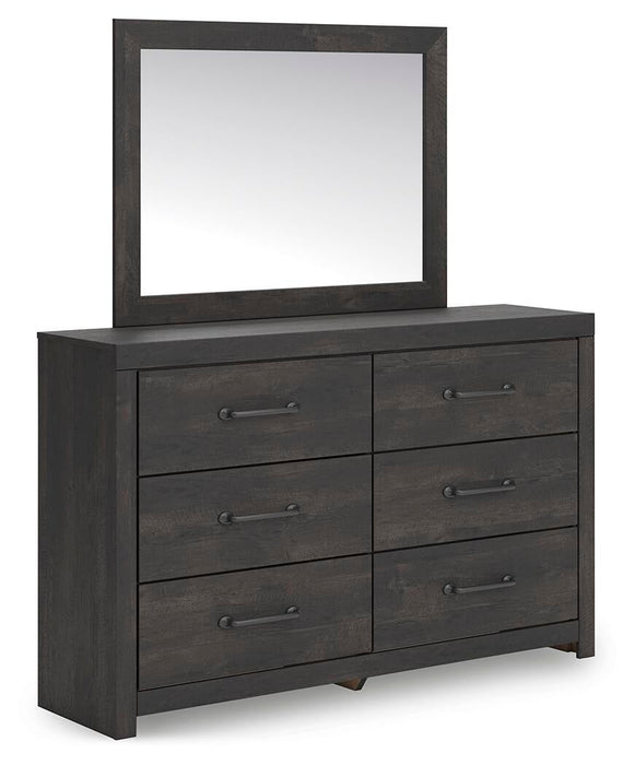 Hollivern Full Panel Bed, Dresser, Mirror and Nightstand