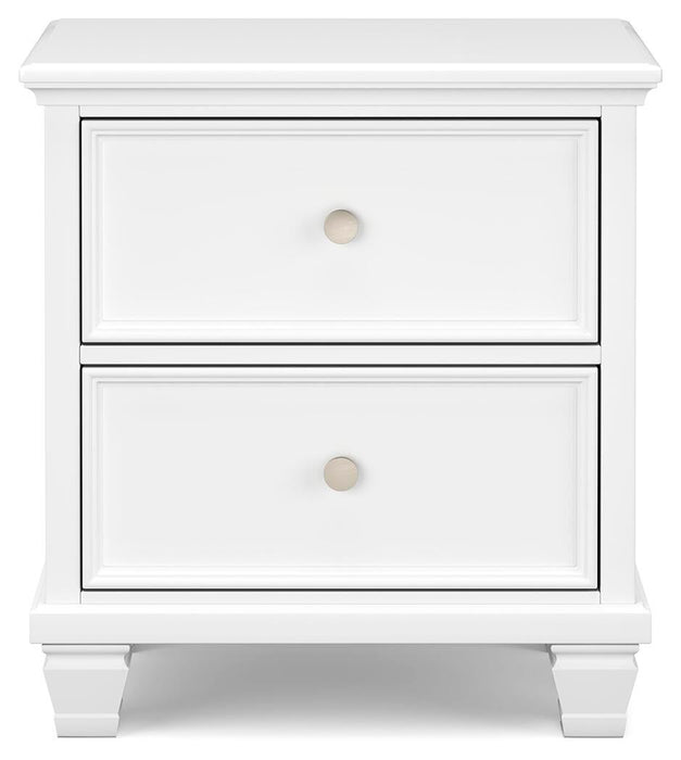 Fortman California King Panel Storage Bed, Dresser, Mirror and Nightstand