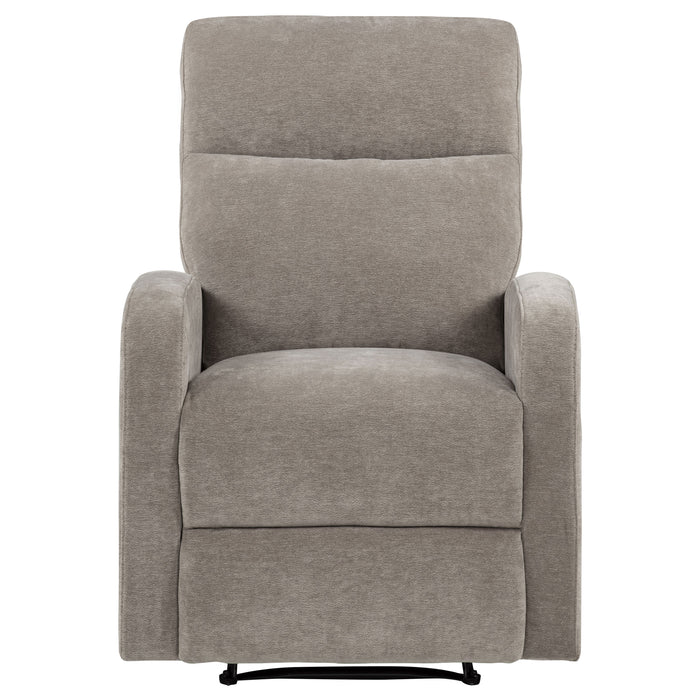 Hamilton Chenille Upholstered Manual Recliner Sand