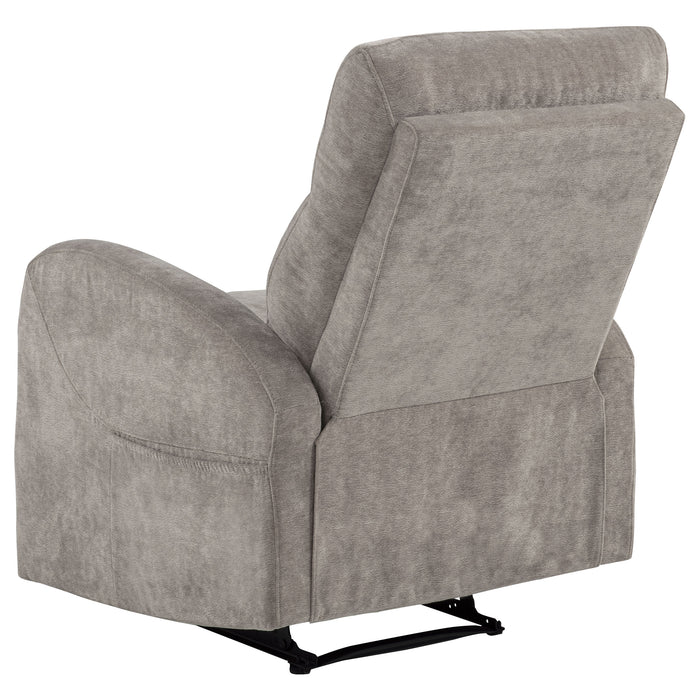 Hamilton Chenille Upholstered Manual Recliner Sand