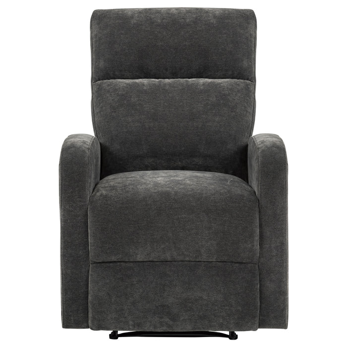 Hamilton Chenille Upholstered Manual Recliner Charcoal Grey
