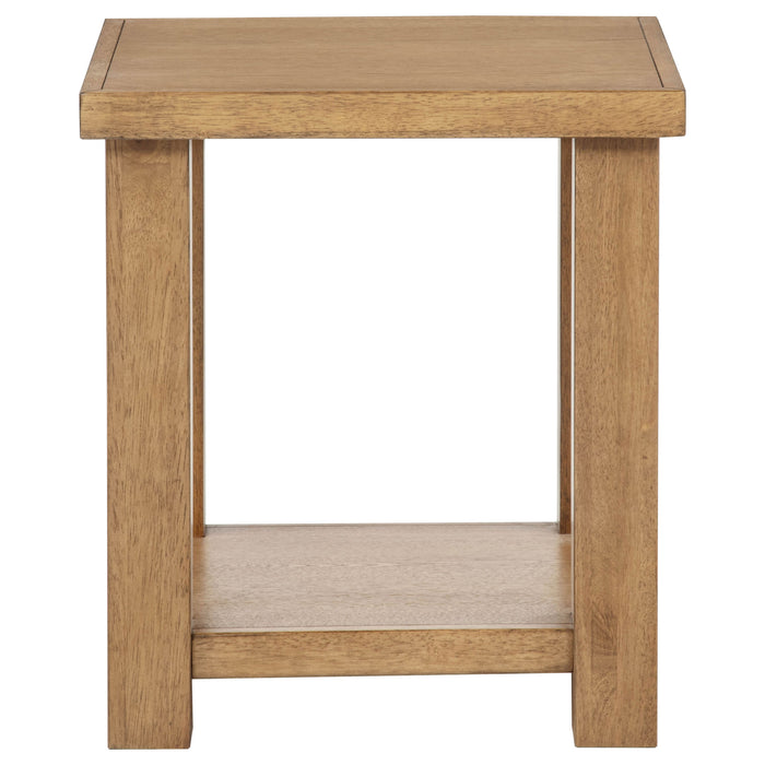 Beasley 3-Piece Wood Coffee Table Set Golden Oak