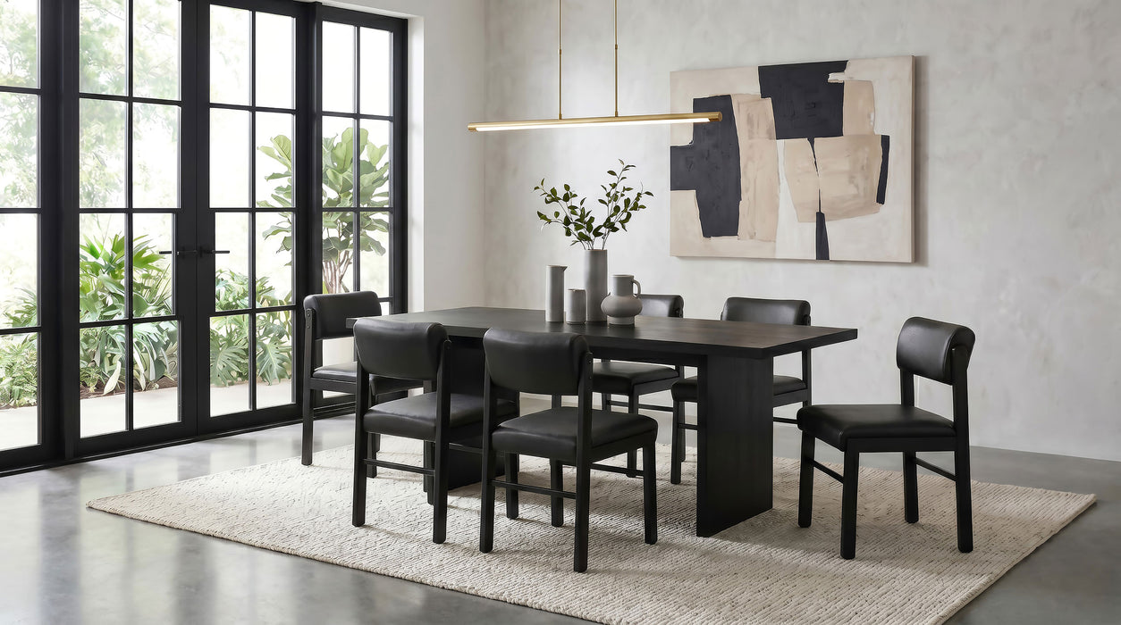 Decker 82-inch Rectangular Wood Dining Table Black