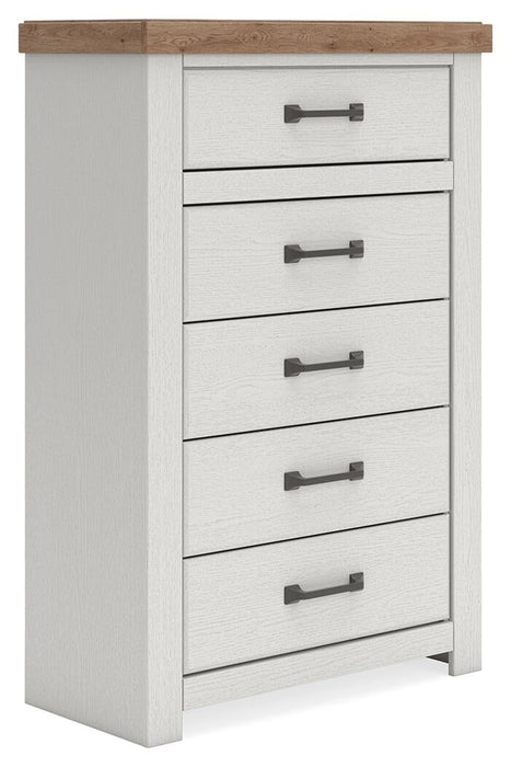 Savonport Twin Panel Bed, Dresser, Mirror, Chest and Nightstand