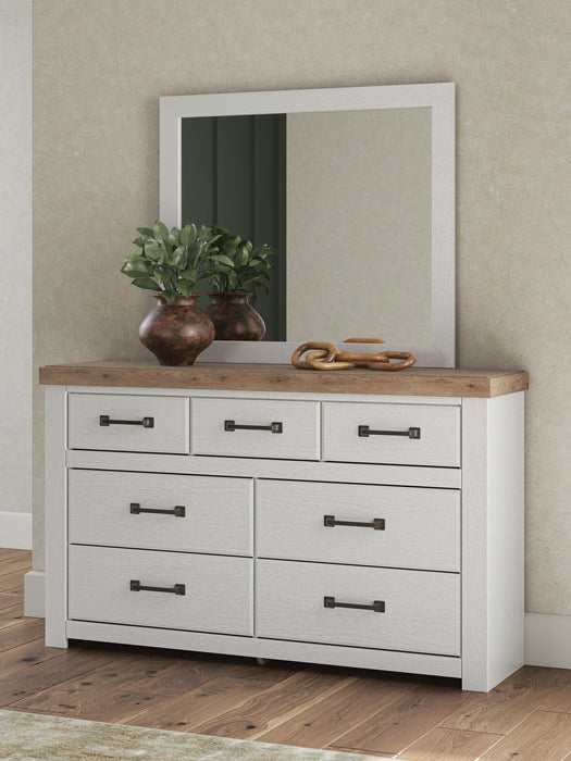 Savonport Queen Panel Bed. Dresser, Mirror and Nightstand