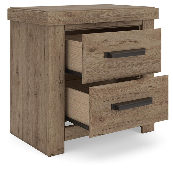Garistyn Queen Panel Bed. Dresser, Mirror and Nightstand
