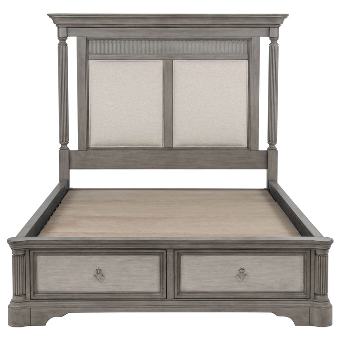 Cresswell 5-piece Eastern King Storage Bedroom Set Weathered Taupe