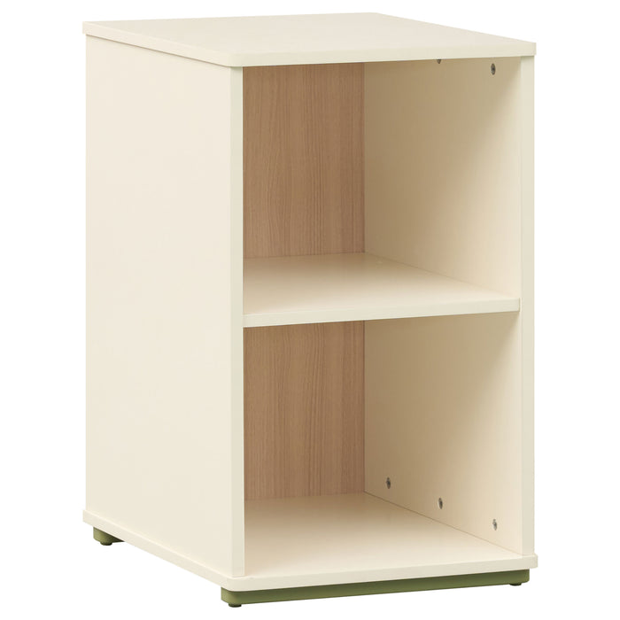 Evren Twin Storage Loft Bed 4-piece Set with Chest and Bookcases Tri-Tone