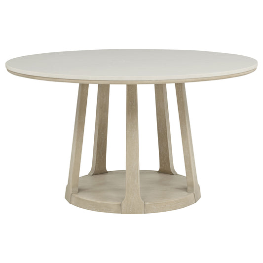 Lucaire 54-inch Round Cultured Marble Dining Table Sandstone