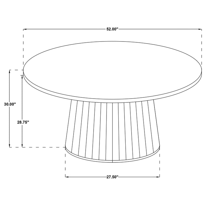 Galindo 5-piece 52-inch Round Dining Set Nutmeg and Walnut