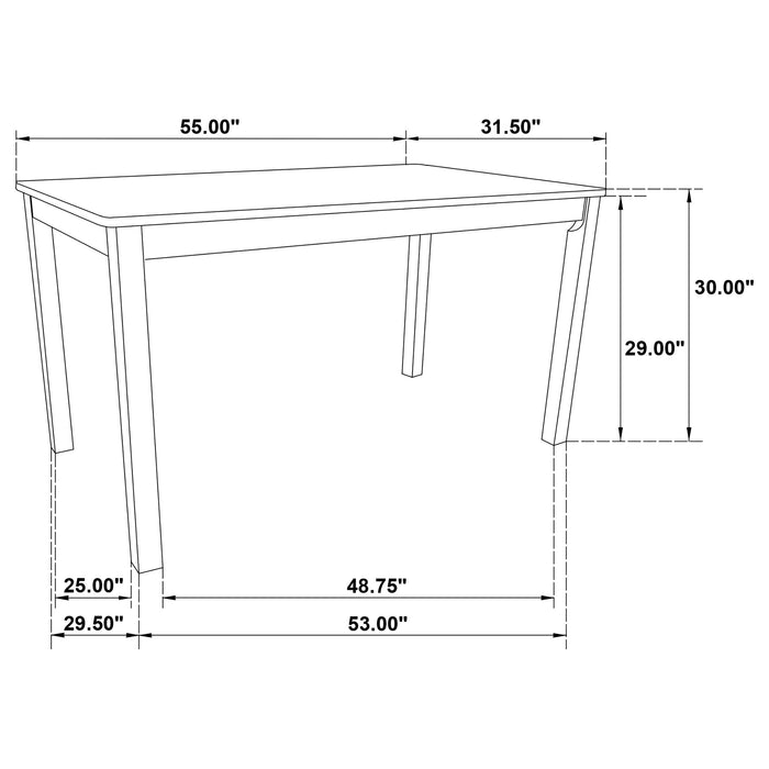 Merrin 7-piece 55-inch Rectangular Dining Set Off White and Walnut