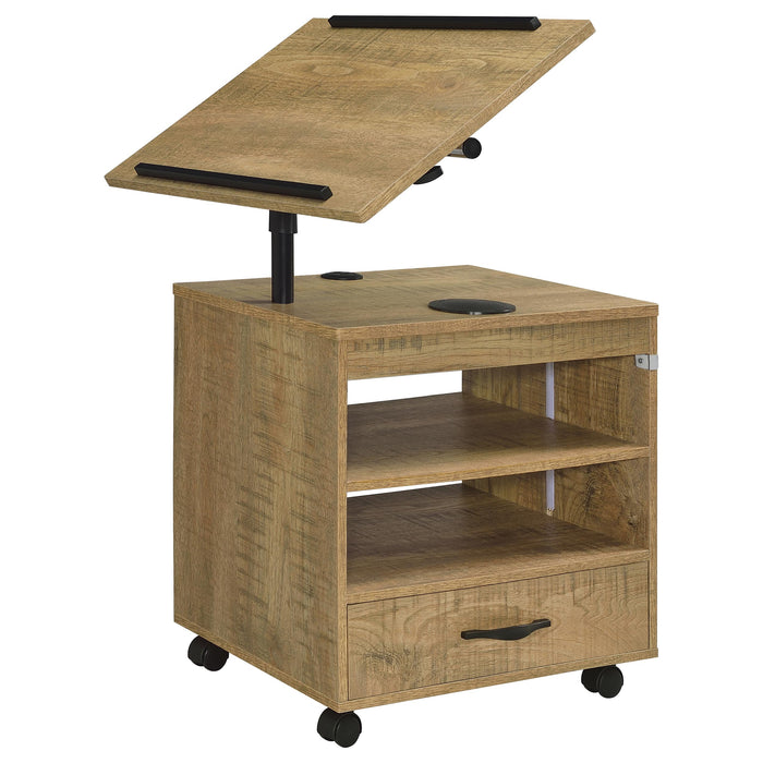 Lerma 1-drawer Adjustable Tray Top Nightstand with Speaker Mango