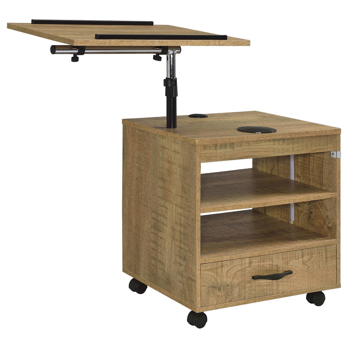 Lerma 1-drawer Adjustable Tray Top Nightstand with Speaker Mango