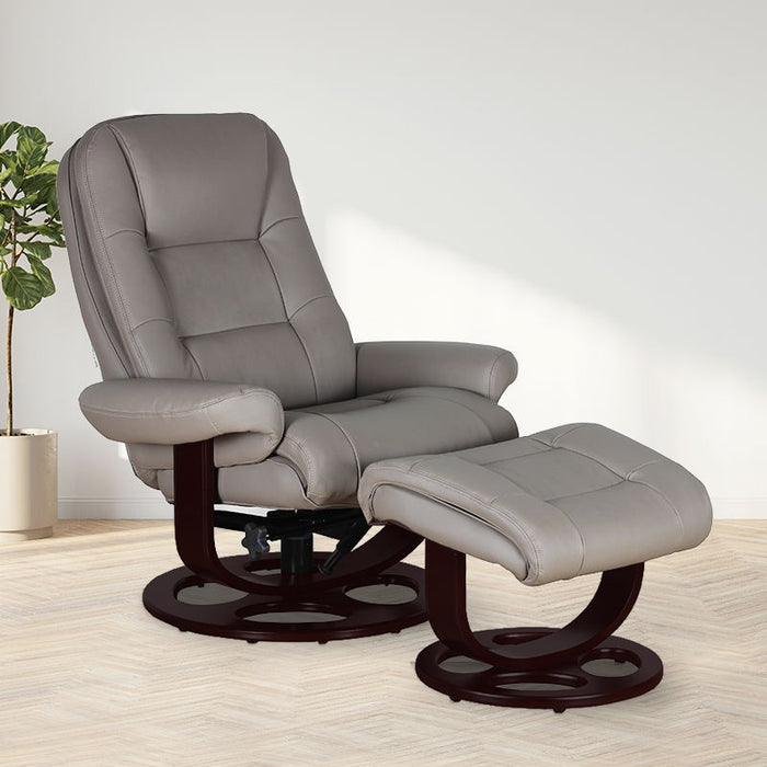 Jacque - Swivel Pedestal Recliner And Ottoman