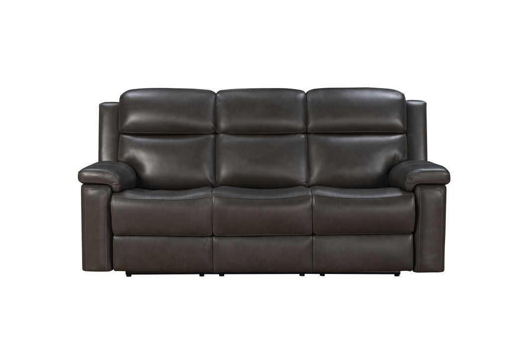 Leon - Power Sofa Recliner With Power Headrest, Power Lumbar, Heat And Massage (Dropdown Table With Smart Tabletop Control) - Smokey Gray