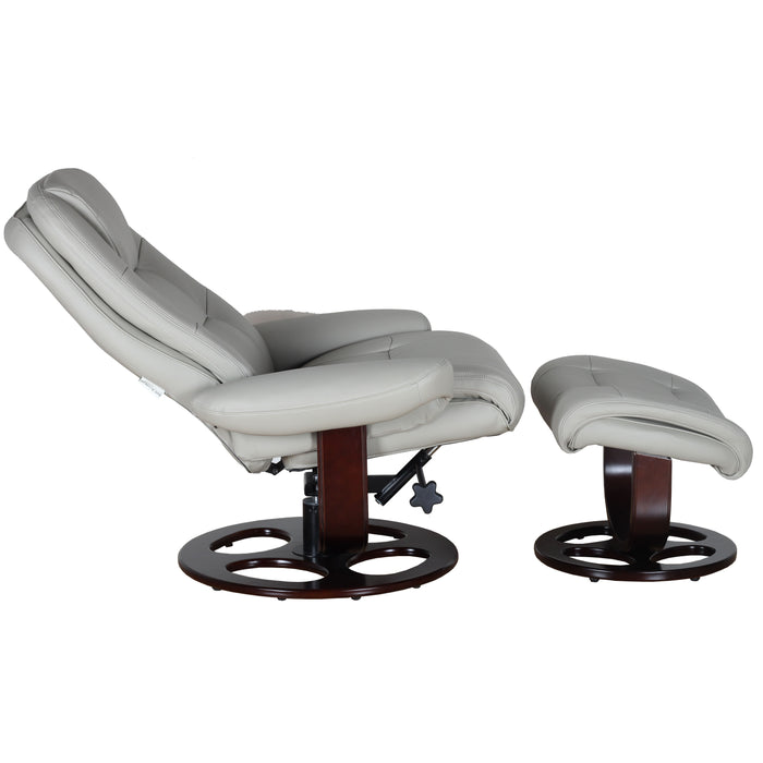 Jacque - Swivel Pedestal Recliner And Ottoman