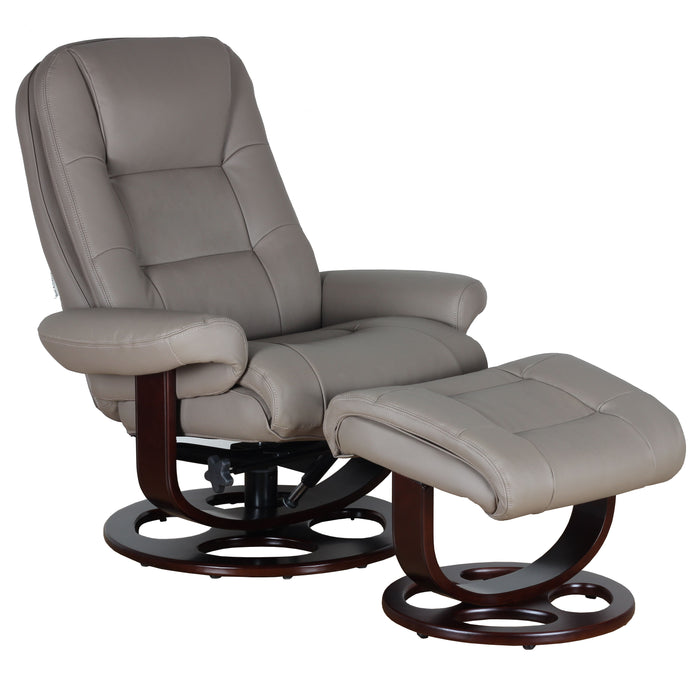 Jacque - Swivel Pedestal Recliner And Ottoman