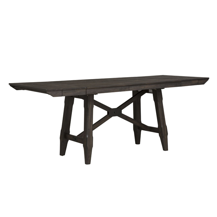 Double Bridge - Trestle Table - Dark Brown
